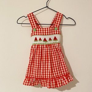 Toddler Girl Watermelon Smocked dress size 4